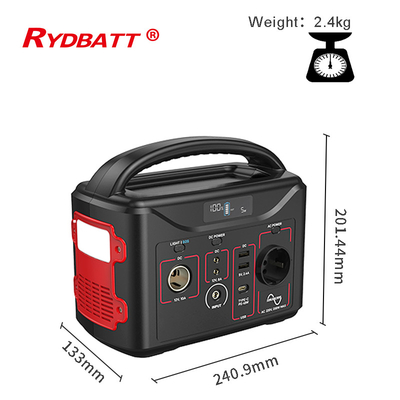 Centrale elettrica di Ryder Portable, backup di batteria di 320Wh LiFePO4, sbocchi puri di CA della sinusoide di 220V 200W, input del palladio 45W USB-C