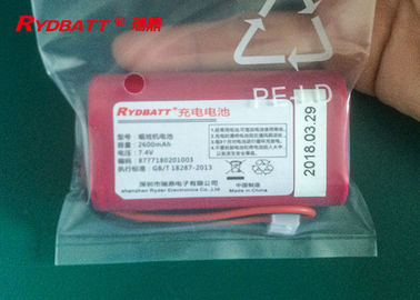 Pacchetto della batteria dello ione 18650 di 2S1P 7,4 V 2600mAh Li